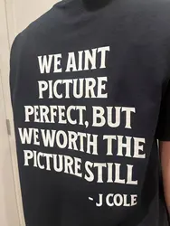 J Cole Dreamville Crooked Smile Lyrics Graphic T Shirt Summer Men Women Casual Cotton Tshirt Fashion Oversized Unisex Streetwear