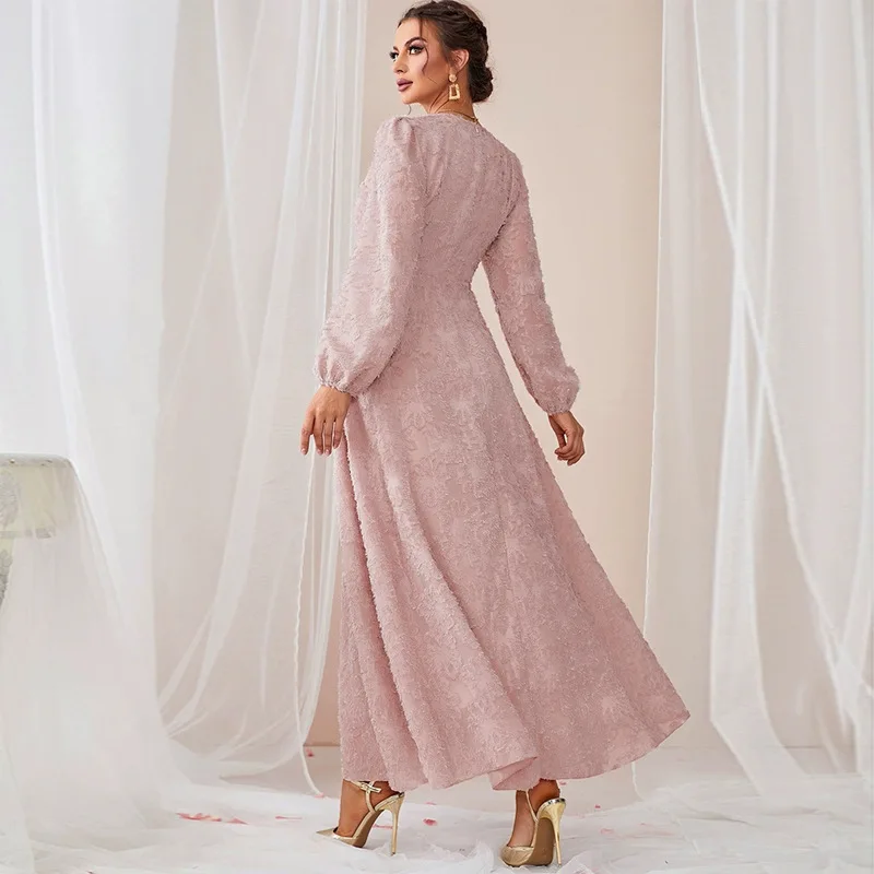 Eid donne musulmane stampa allentata con scollo a V abito Abaya abiti da festa Ramadan Abaya caftano caftano abiti eleganti Dubai arabo turchia