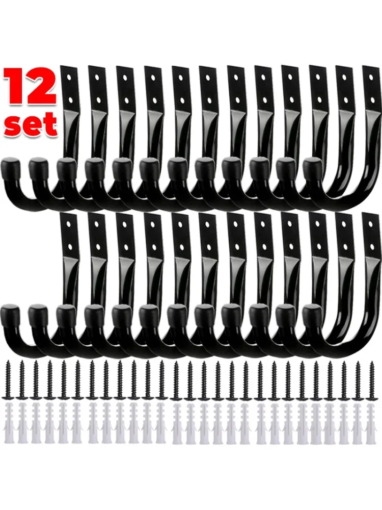 AliExpress NONE Metal Storage Hooks Heavy Duty Garage Hooks Wall Mounted J Hanger Utility Hanging Hook for  Cycling Bike Garden Accessories baño