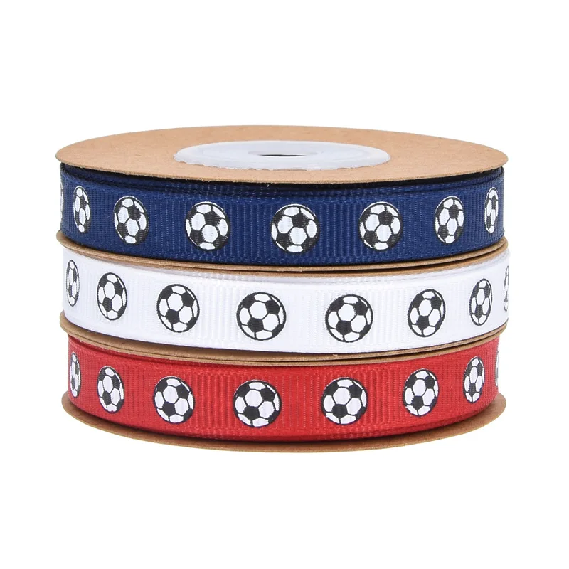 10Yards Football Printed Ribbon Sports Theme Boys Birthday Party Gift Wrapping Ribbon for DIY Craft Sewing Material Supplies