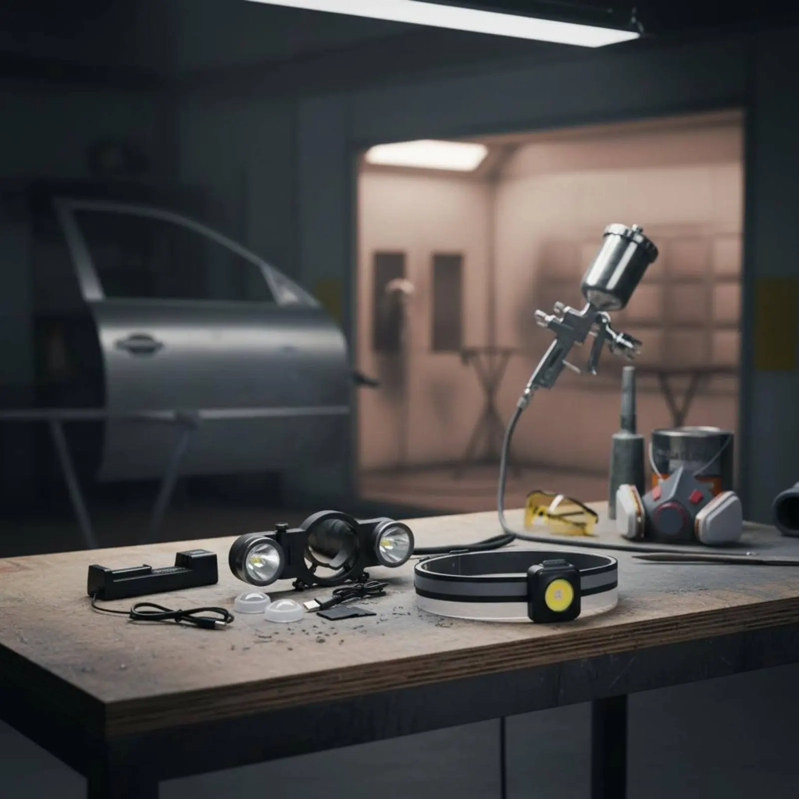 

Spray Lamp Battery-Powered Paint Lighting Lamp Automotive Painting Lamp Kit Portable Tool Accessory for DIYers