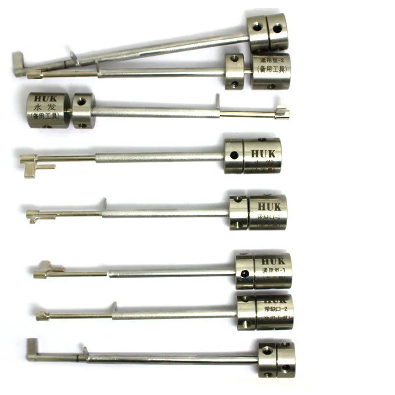 High Quality Original HUK 8-piece Flagpole Lock Pick Stainless Blade Safe Locksmit Tools lockpick set locksmith
