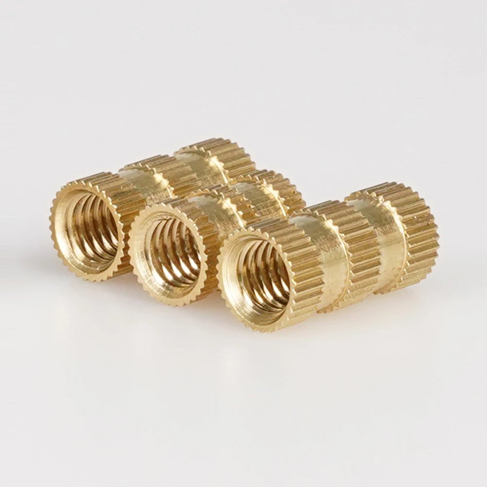 Porca de inserção roscada a calor de latão, Hot Melt Knurled Injection, Embedment Nut of Plastic, Impressão 3D, M2, M2.5, M3, M4, M5, M6, M8, M10