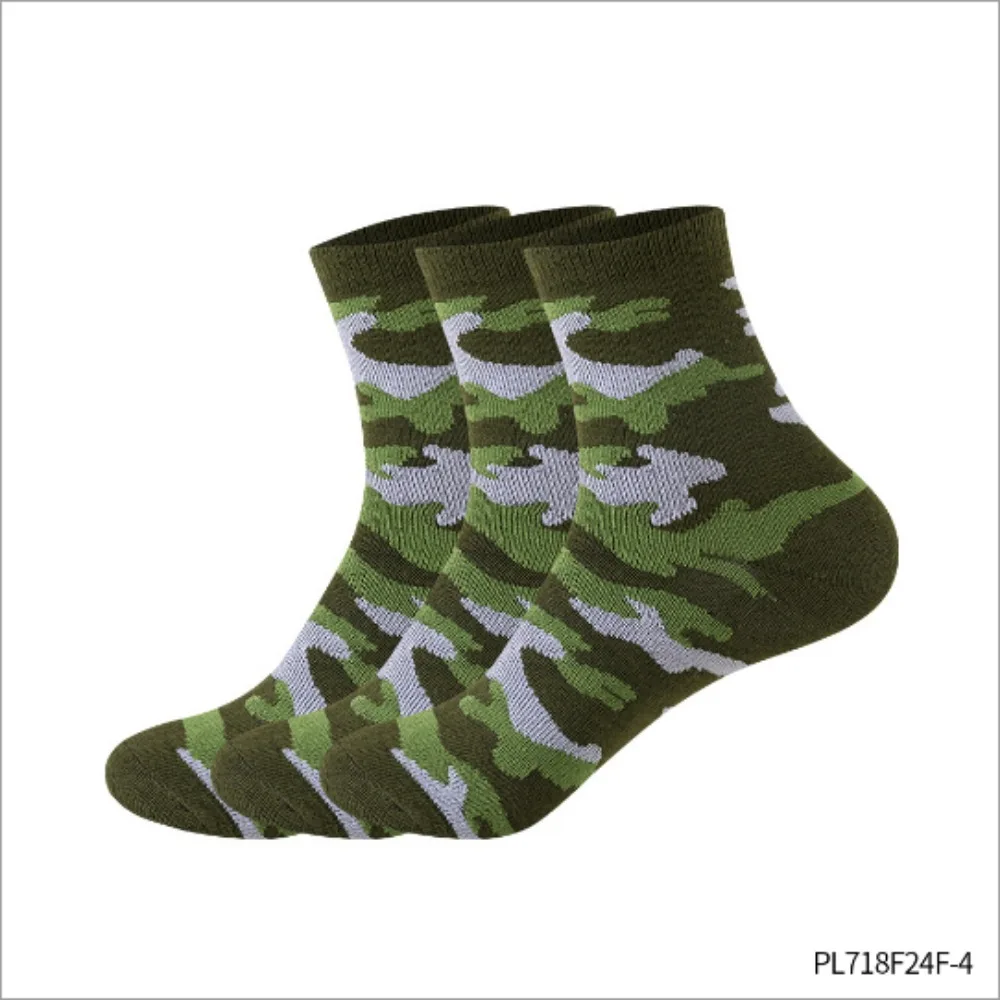 Militaire waaierkostuumaccessoires Camouflage legergroene sokken Een paar