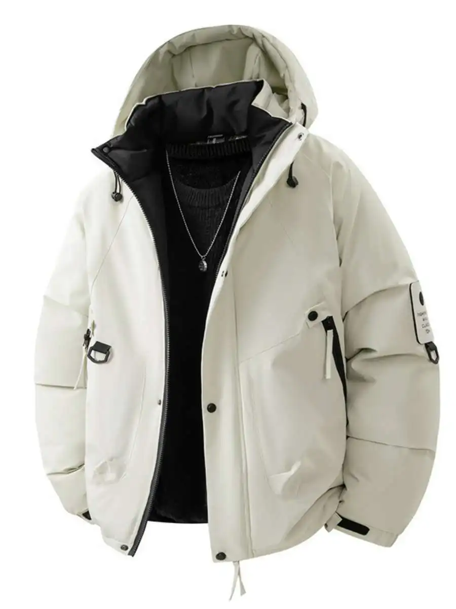 سترة قطنية جديدة من الجرافين مع تدفئة ذكية مقاومة للرياح ومضادة للماء مع غطاء للرأس دافئة للارتداء الخارجي للأزواج