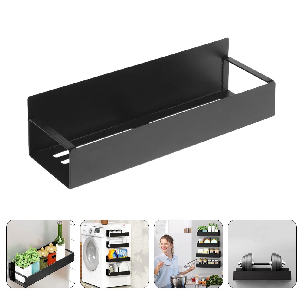 

Refrigerator Shelf Magnetic Storage Small Rack Kitchen Organizers and Fridge Black Shelves