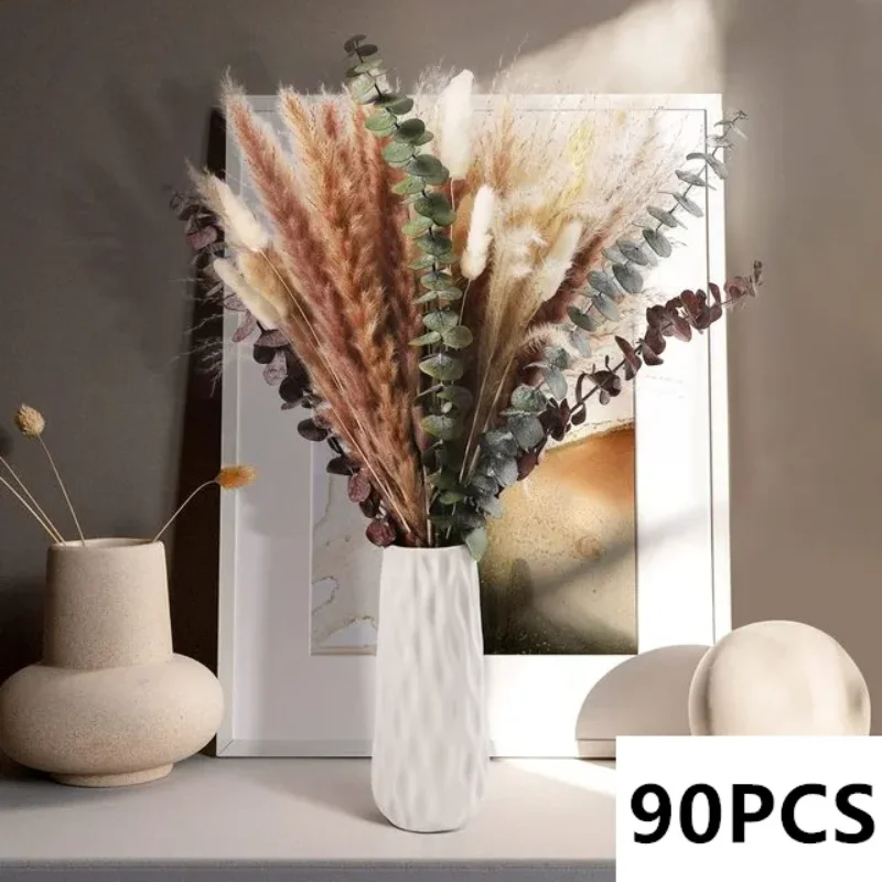 Natural Pampas Grass Bouquet Dried Flowers Autumn Boho Home Room Decoration DIY Real Flowers Wedding Arrangement Pampas Grass