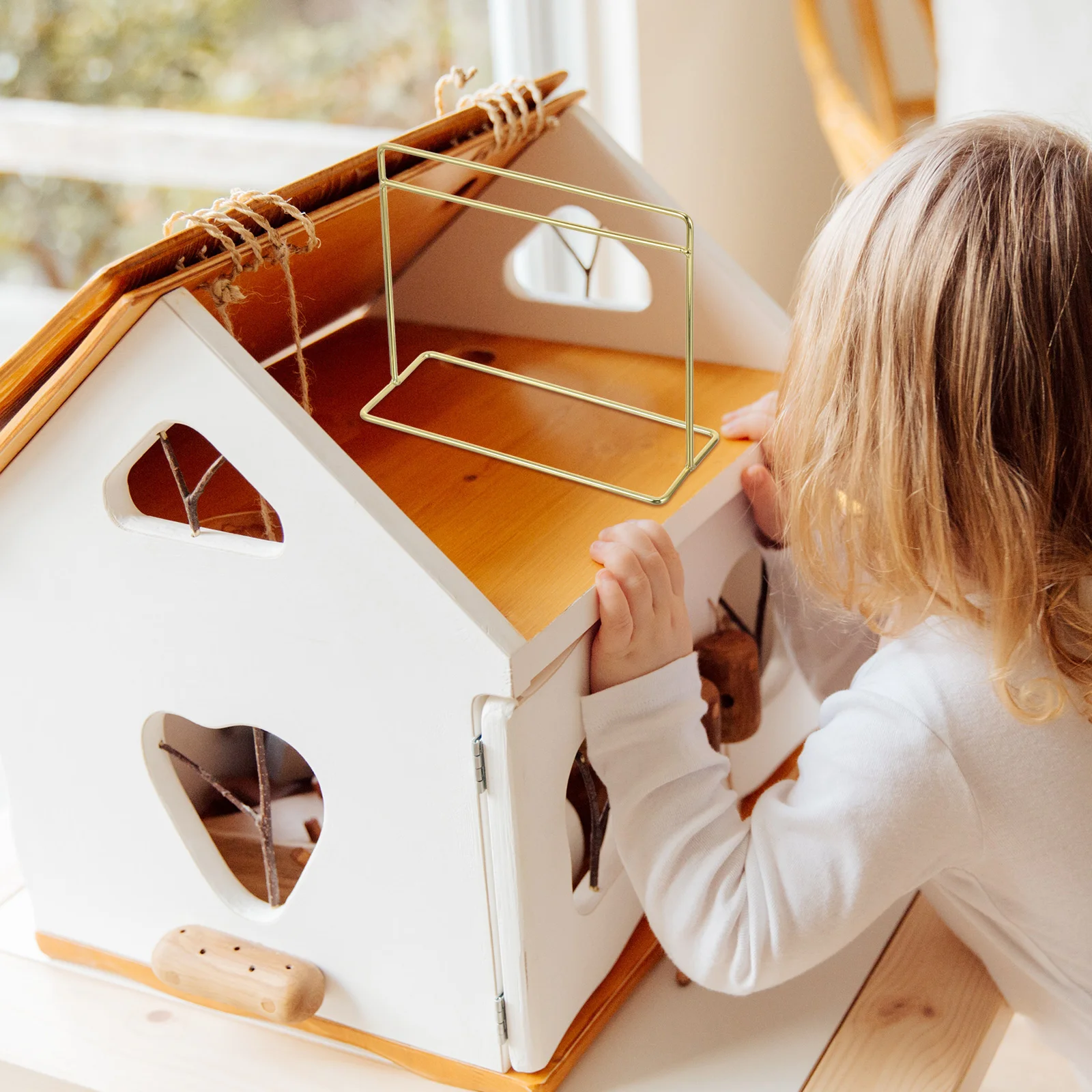 Colgador de muebles para bebé, estante de exhibición de hierro, accesorios de casa para secar el armario, modelos de estantería para niños