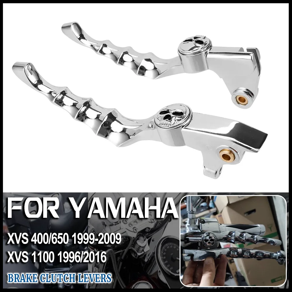 Motorcycle Skull Brake Clutch Lever Handle Lever For Yamaha VStar Drag Star XVS 400 650 XVS400 XVS650 XVS1000 XVS 1100 1999-2009
