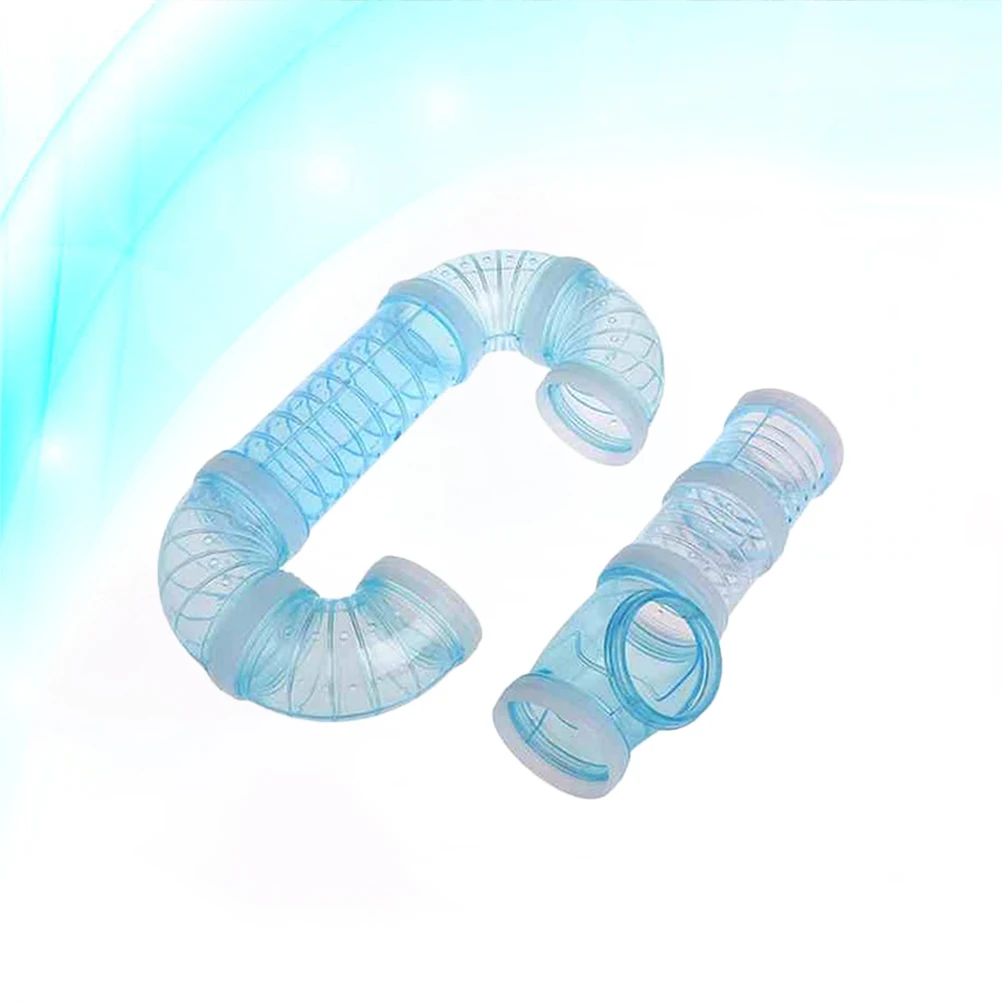 2 قطعة قفص الهامستر أنابيب التمرين الخارجية أنابيب نفق بلاستيكية قوية قابلة للتوسيع قفص الحيوان الملحقات استكشاف آمن #4