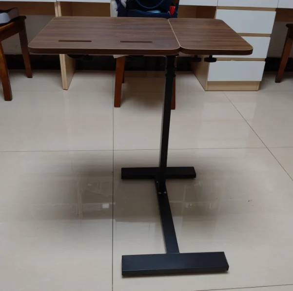 Mobile Side Table, Adjustable Height Laptop Desk for Bed & Sofa, Folding Bedside Table for Home Office