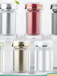 60ml Plastic Liquid Bottle High-grade Acrylic Separate Package Capsule Cordyceps Transparent Vitamin Tank 10PCS Cream Jar