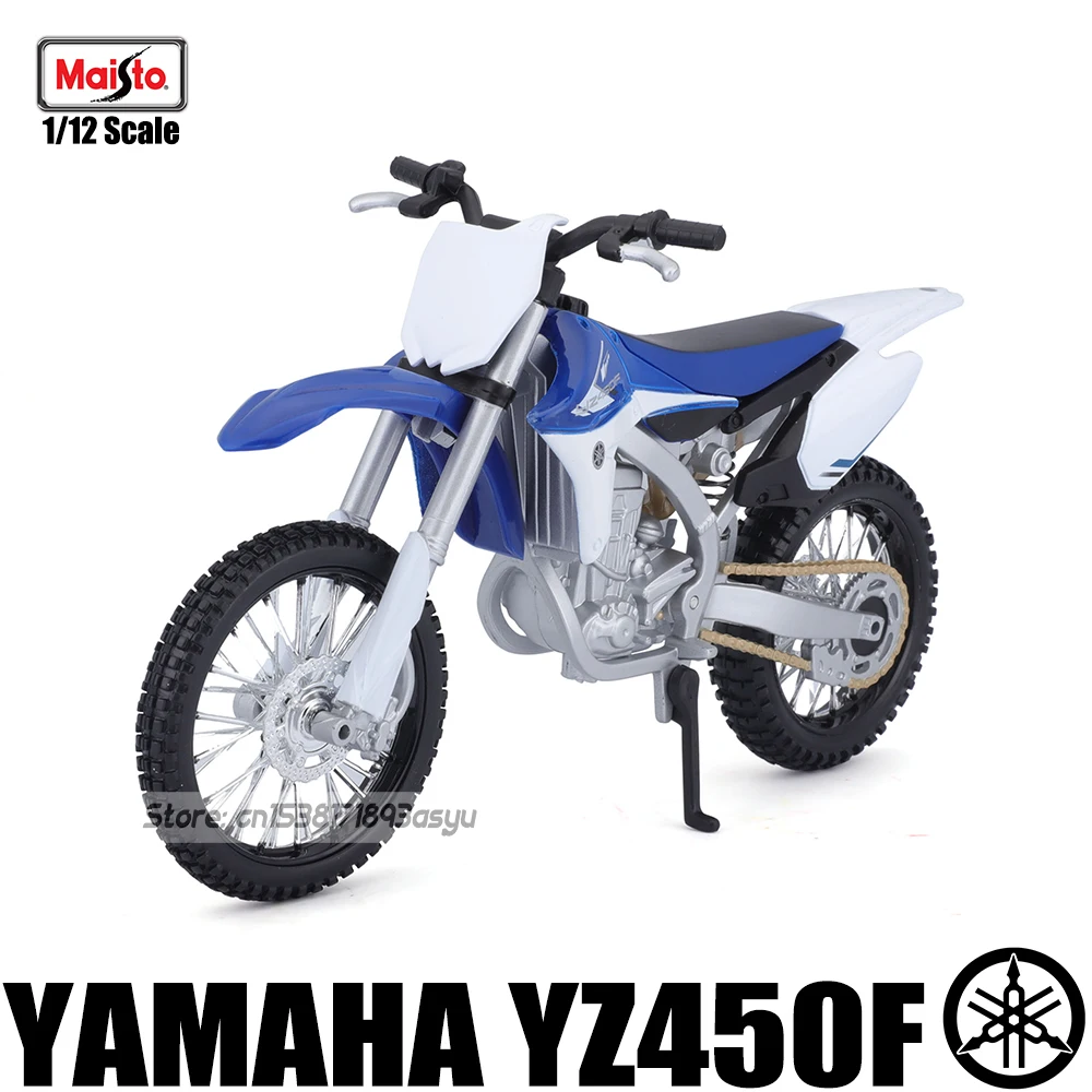 Maisto 1:12 ヤマハ YZ450F ブルーダイカスト合金オートバイモデルカーモデルコレクションギフトおもちゃツール