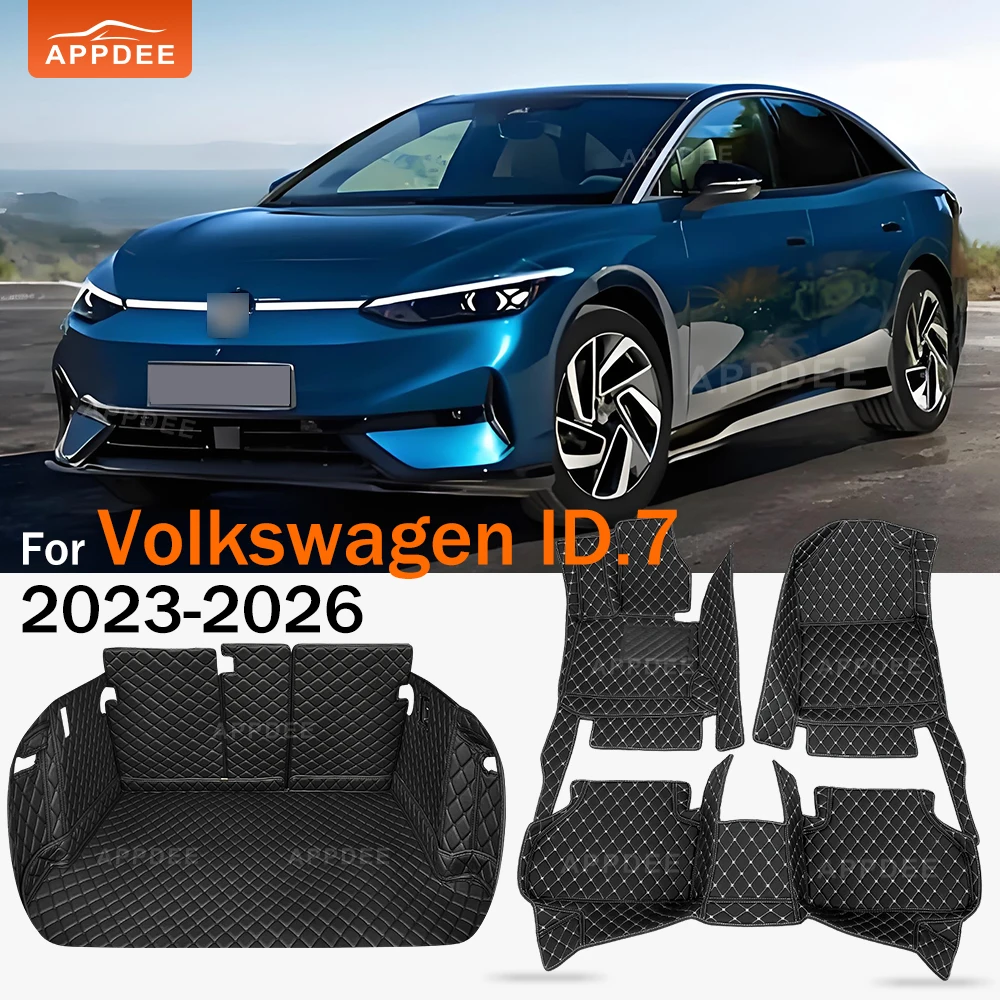 

APPDEE Car Floor Mats For VW ID.7/ID.7 VIZZION 2023-2026 Car Trunk Mats Cargo Liner Foot Pads Interior Accessories