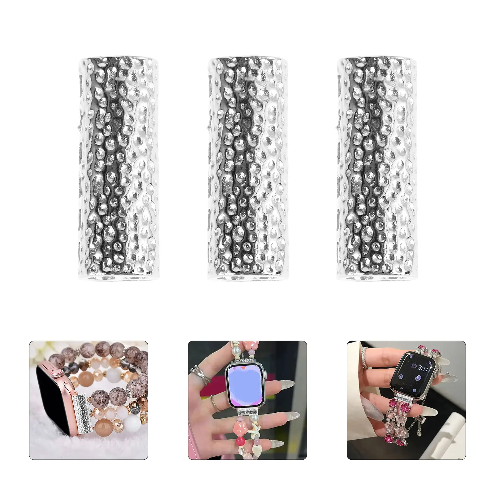 

10 Pcs Strap Connector Metal Watch Adapter Extender Link Pin Band Fastener Attachment Alloy