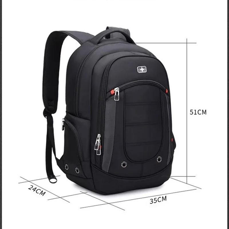 2024 Waterproof 20 Inch Laptop Backpack Men USB Charging Travel Backpack Women Oxford Rucksack Male Vintage School Bag