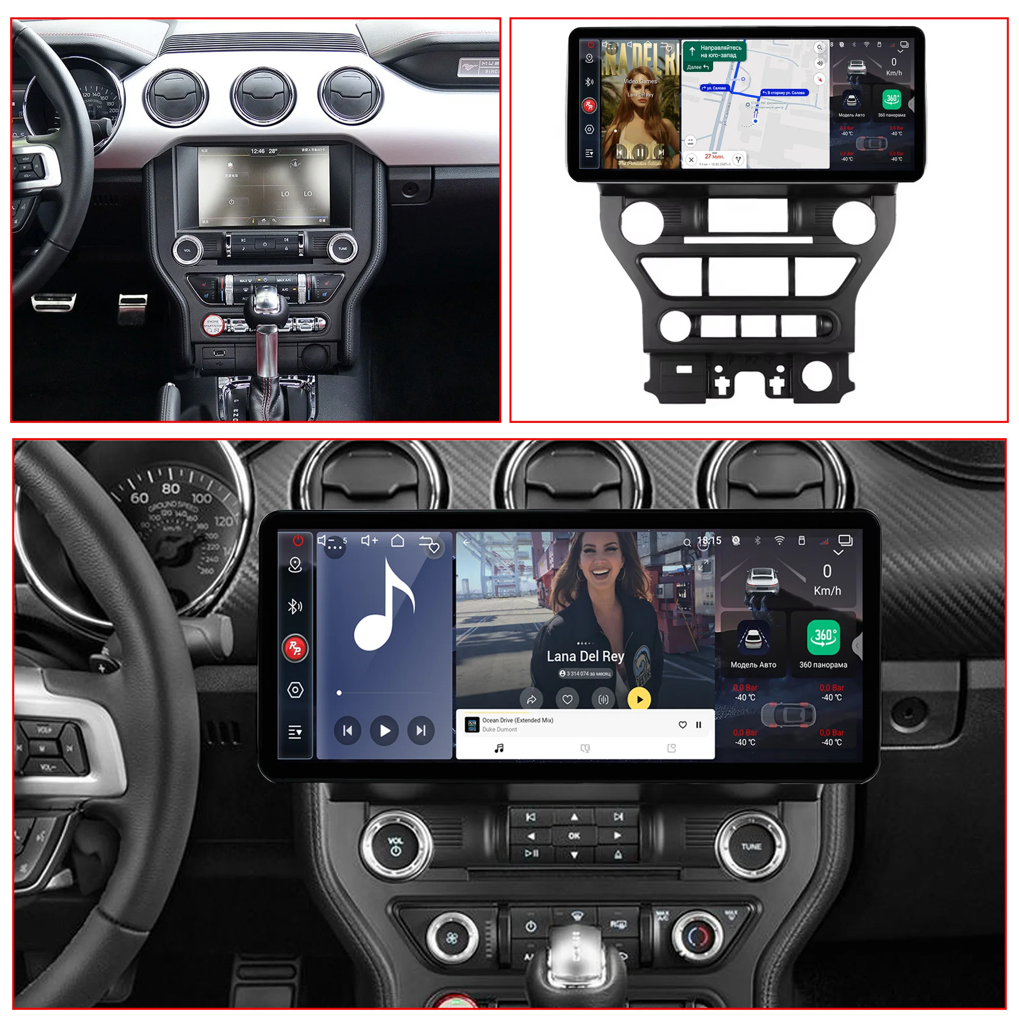 12.3 inch Redpower for Ford Mustang 2015-2020 Crystal Sound 850 Pro Max Android Car Radio Player Screen CarPlay DVD DSP
