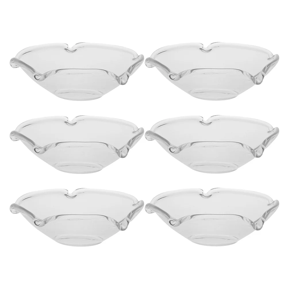 

6Pcs Clear Glass Wax Drip Protector Bobeches Reusable Candlestick Ring Holder for Wedding Party Church Home Decoration