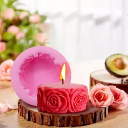 Food Grade Rose Blume Shap Silikon Kerze Form Fondant Formen Handgemachte Seife Ton Form Kuchen Backen Hochzeit geschenk Dekorieren Werkzeuge