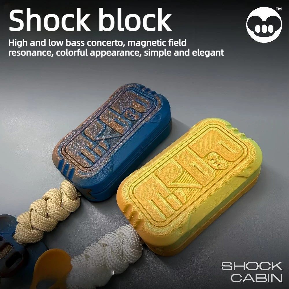 PokejoyEDC Vibrating Block Magnetic Resonance Dense Segment Direct Push Fingertip Card Pushing Decompression Toy