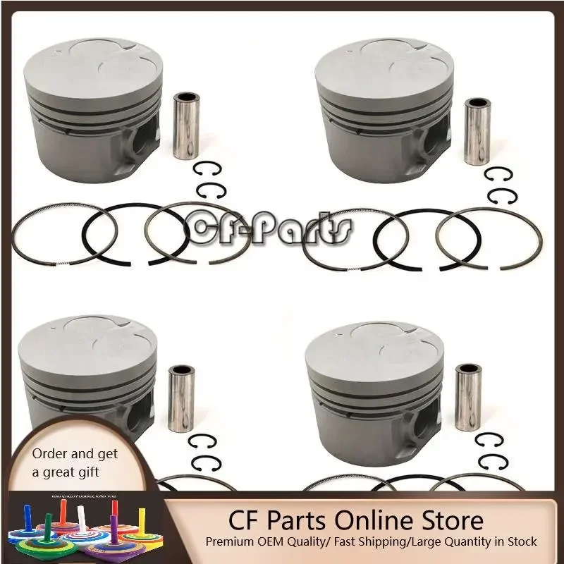 

New 4 Sets STD Piston Kit With Ring 12010-2S605 Fit For Nissan QD32 Engine 99.2MM