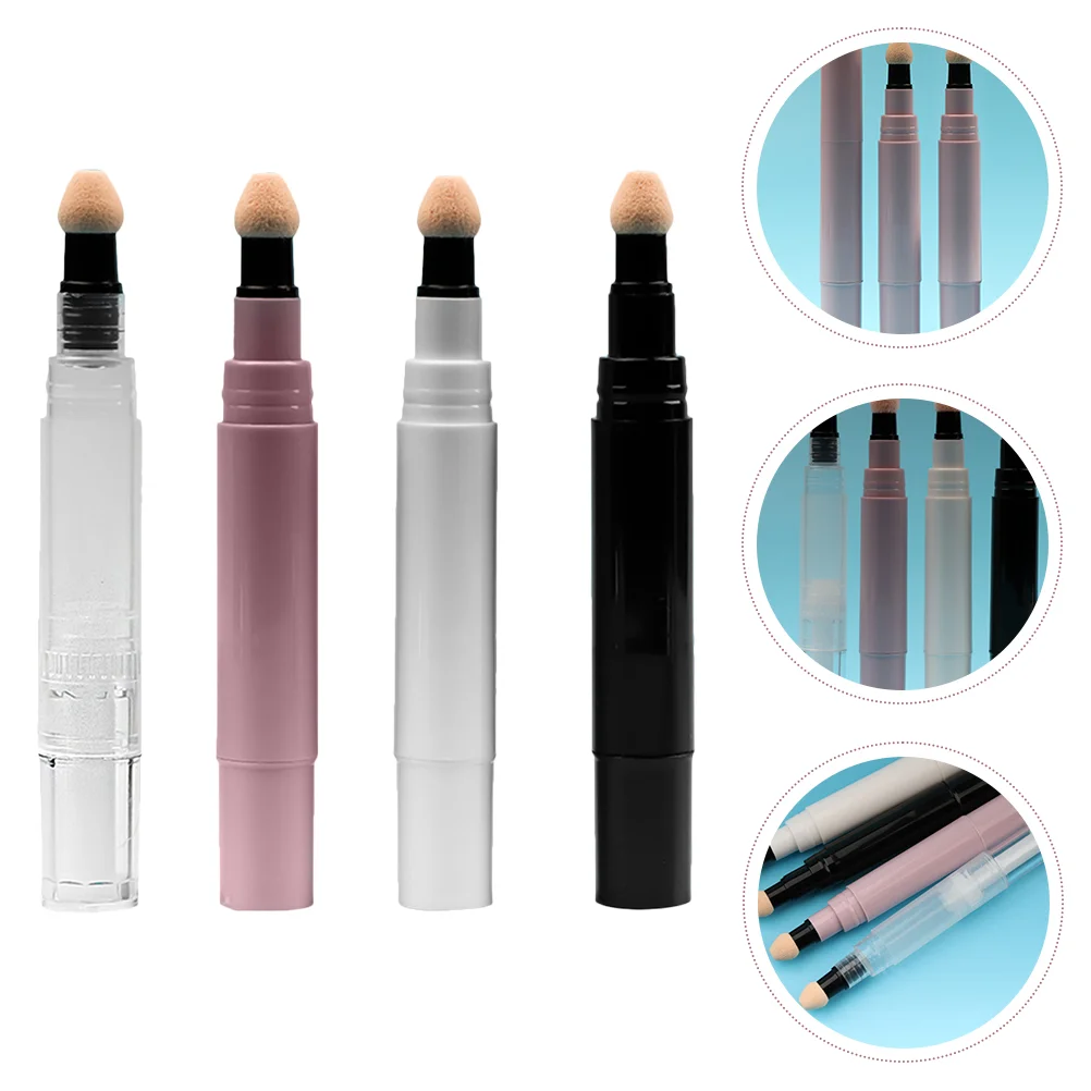 

4 Pcs Lipgloss Blush Dispenser Blusher Tube Holders Empty Simple Liquid Foundation Travel