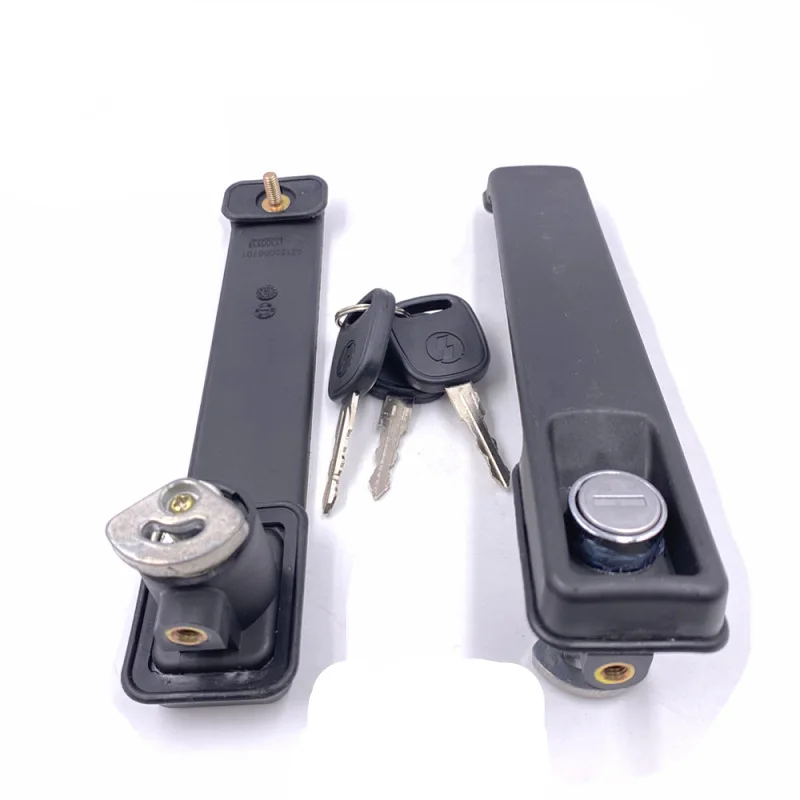 1 Pair Of Out Door Handle Used For SHACMAN F3000 F2000 Lock Cylinder With 3 Keys