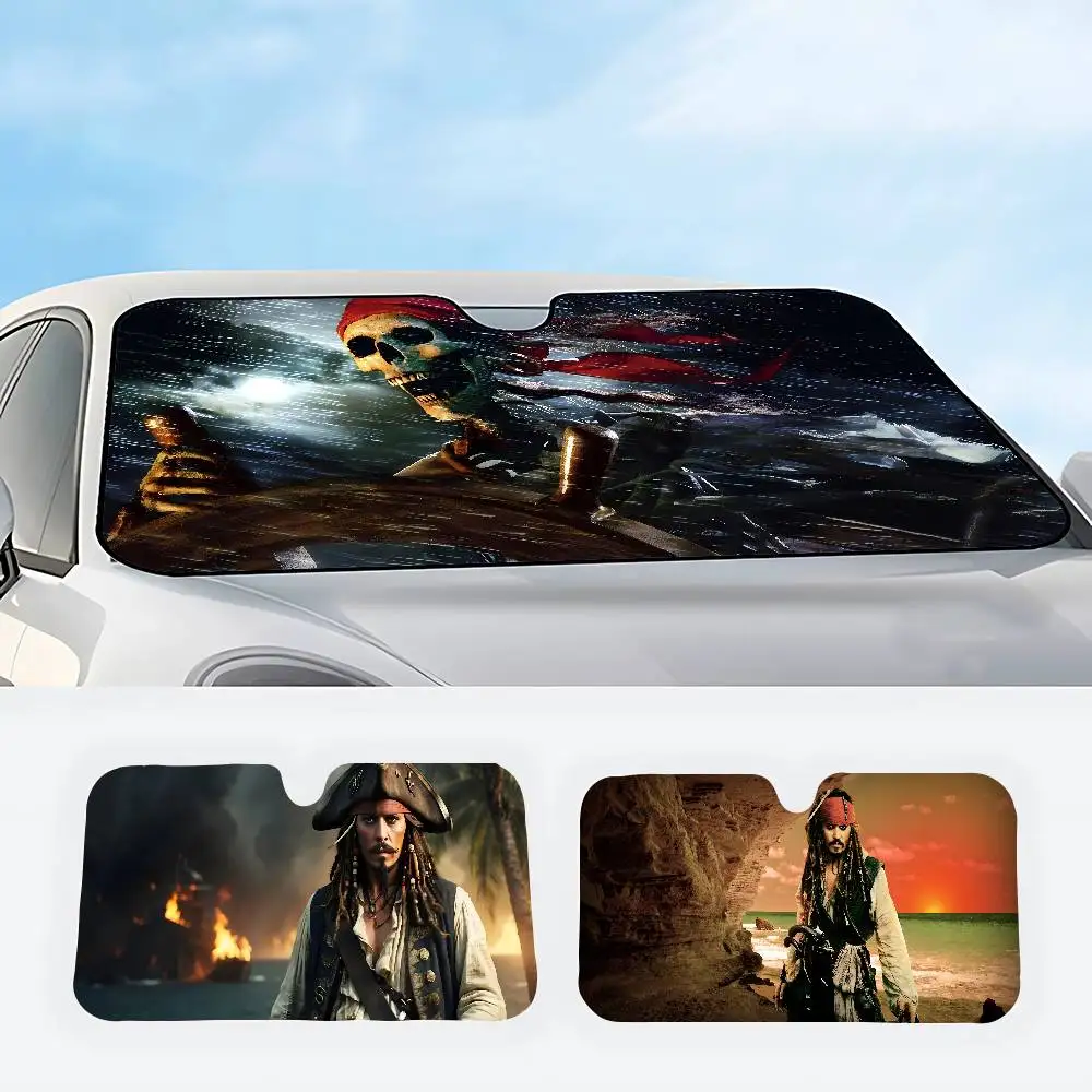 

P-Pirates Of The Caribbean Car SunShade Car Sunshade Covers Cover Universal Windscreen Folding Visor