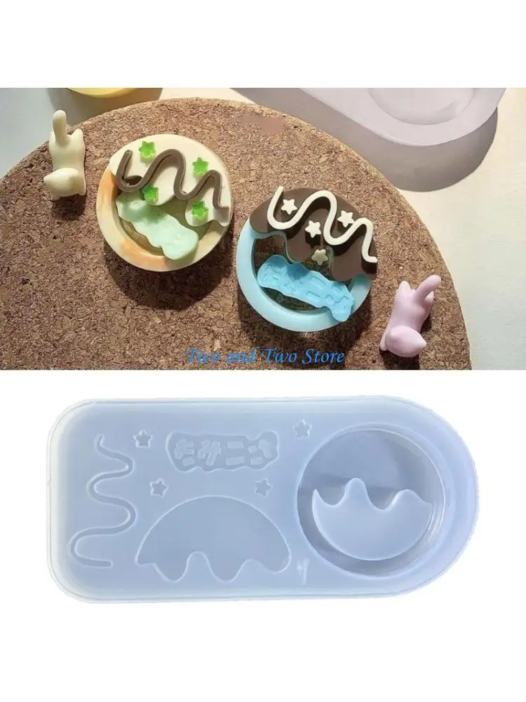 

HX6F Cartoon Takoyaki Silicone Mold Keychain Mold DIY Jewelry Pendant Tools