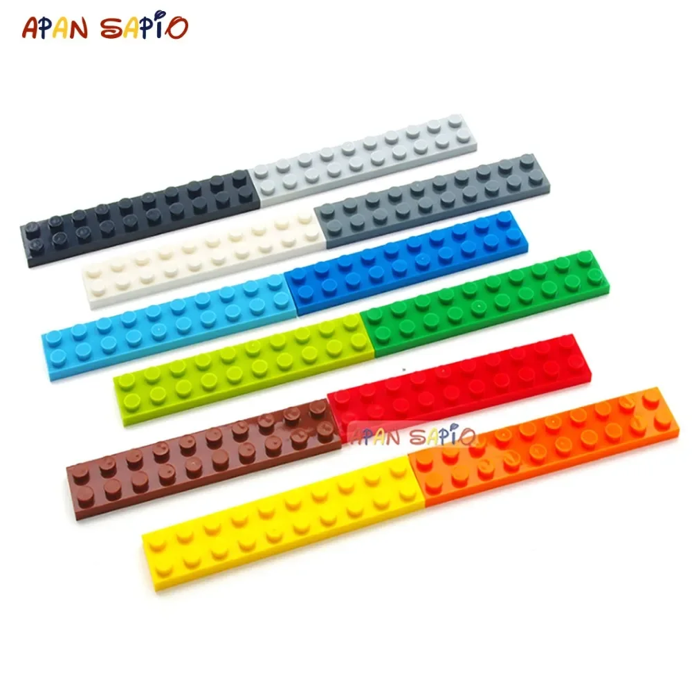 20PCS/lot DIY Building Blocks thin 2x10 Dots 12 Colors Educational Creative Bricks Size Compatible With 3832 Toys for Children