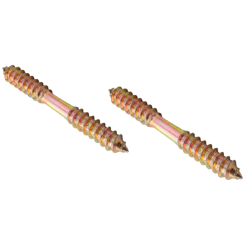 M8 X 70Mm Double Ended Wood To Wood Furniture Fixing Dowel Screw 10Pcs Promotion