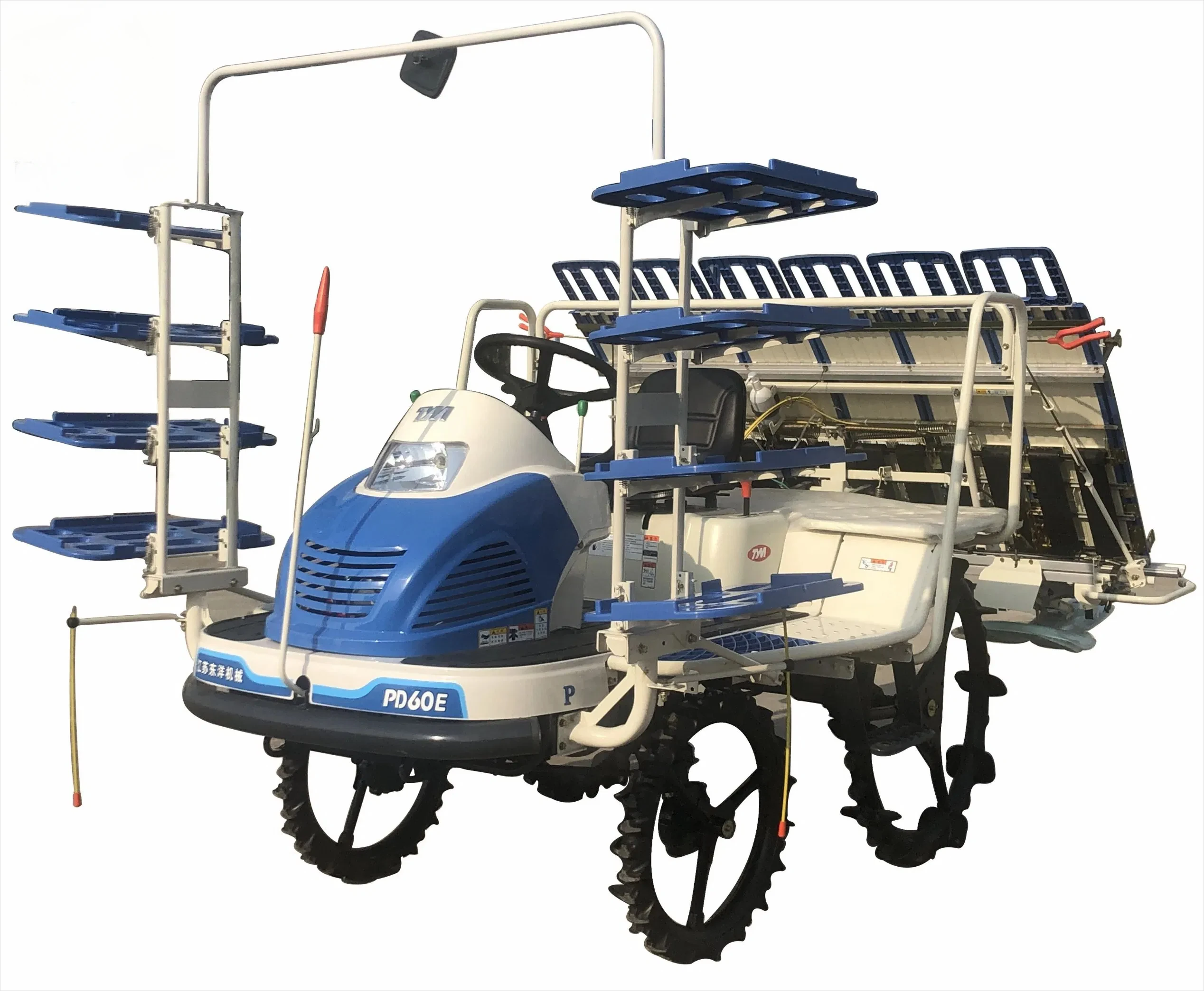 2 Cylinder Diesel Engine Pd60e 6 Rows Rice Transplanter