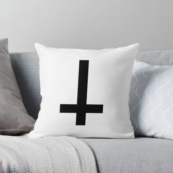 

Inverted Black Cross Printing Throw Pillow Cover Throw Office Bed Hotel Decorative Fashion Comfort Pillows not include One Side