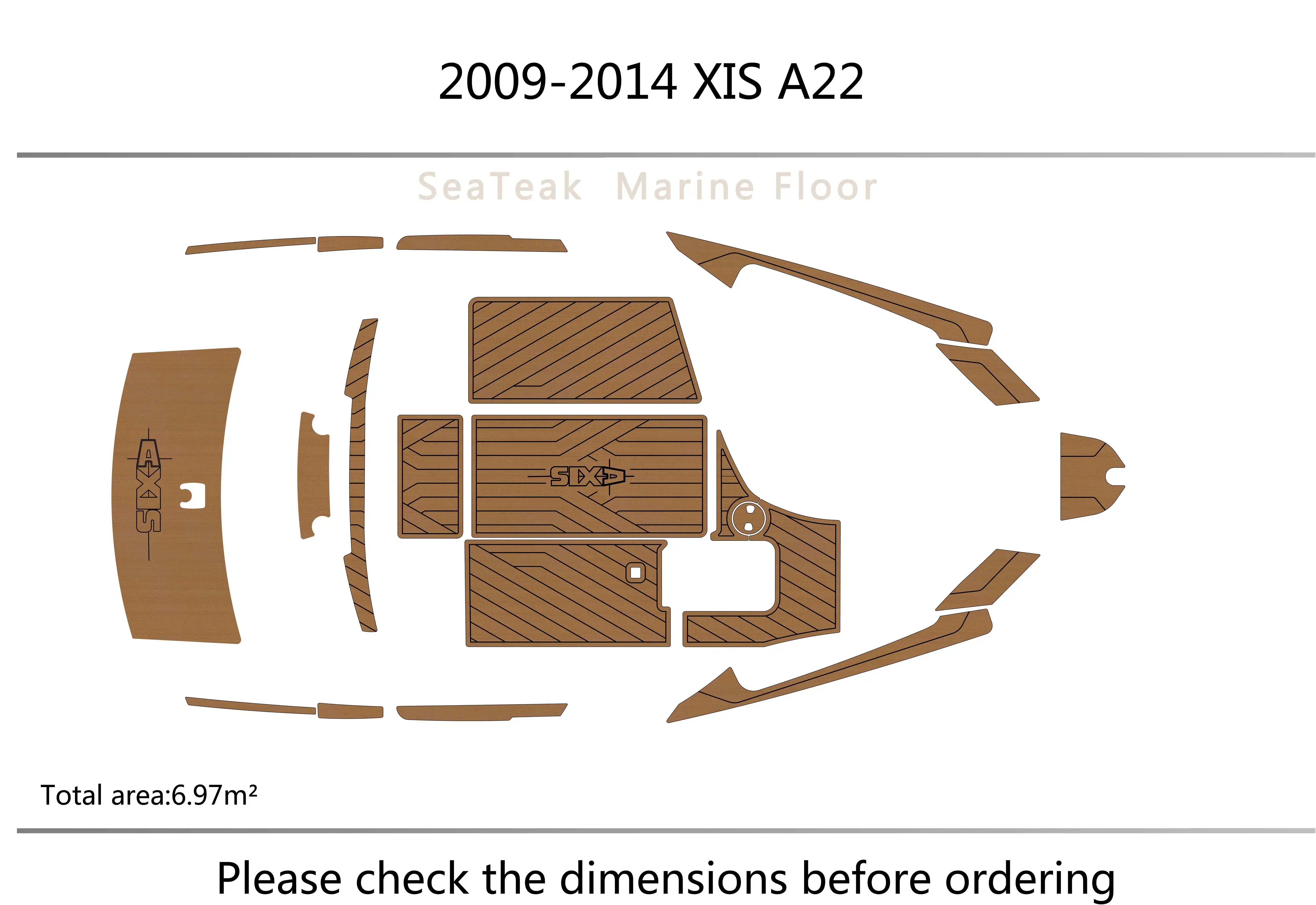 

2009-2014 A22 Cockpit swimming platform 1/4" 6mm EVA fAUX carpet Water Ski Yacht Fishing Boat Non-slip mat floor