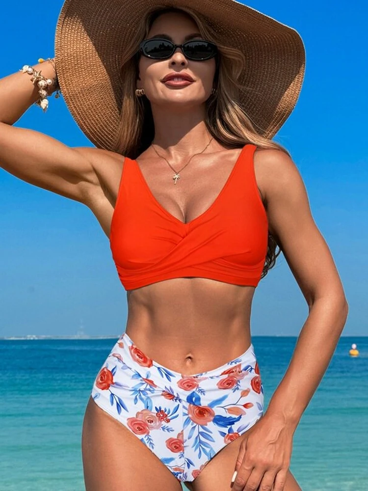 

Сексуальный нейлоновый раздельный купальник-бикини для плавания и серфинга с подкладкой на груди, без косточек, для отдыха, спорта и фитнеса