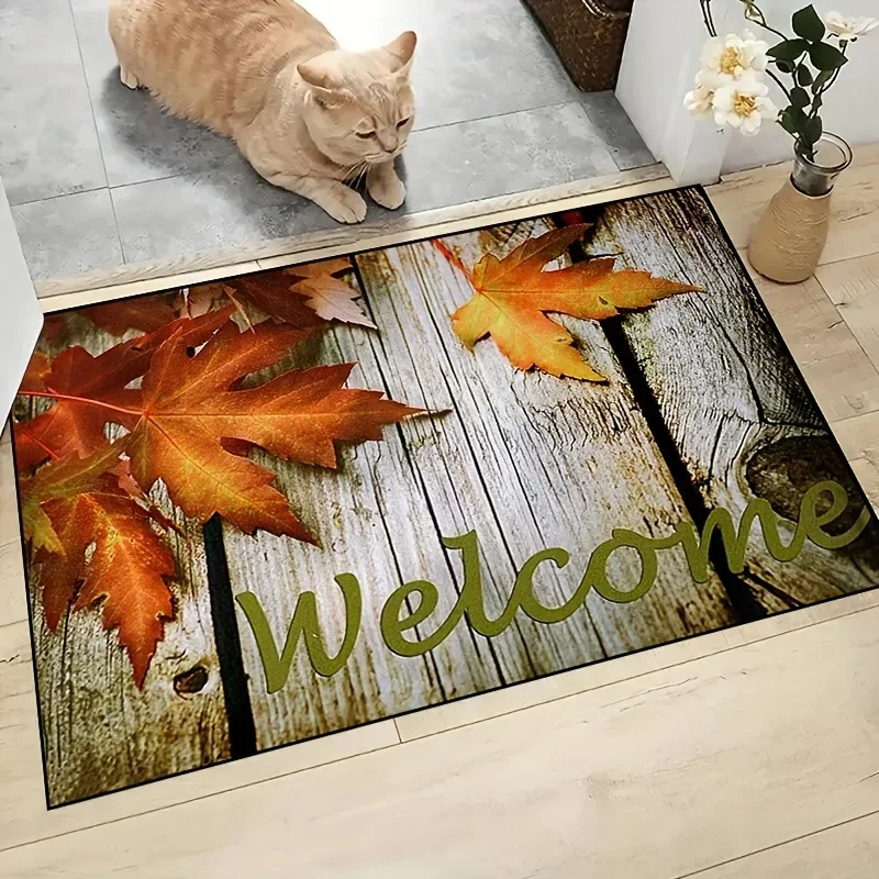 1Pc Wooden Box Trap Print Door Mat Absorbent Washable Home Decor Carpet Dirt Resistant Living Room Bedroom Bathroom Kitchen Rug