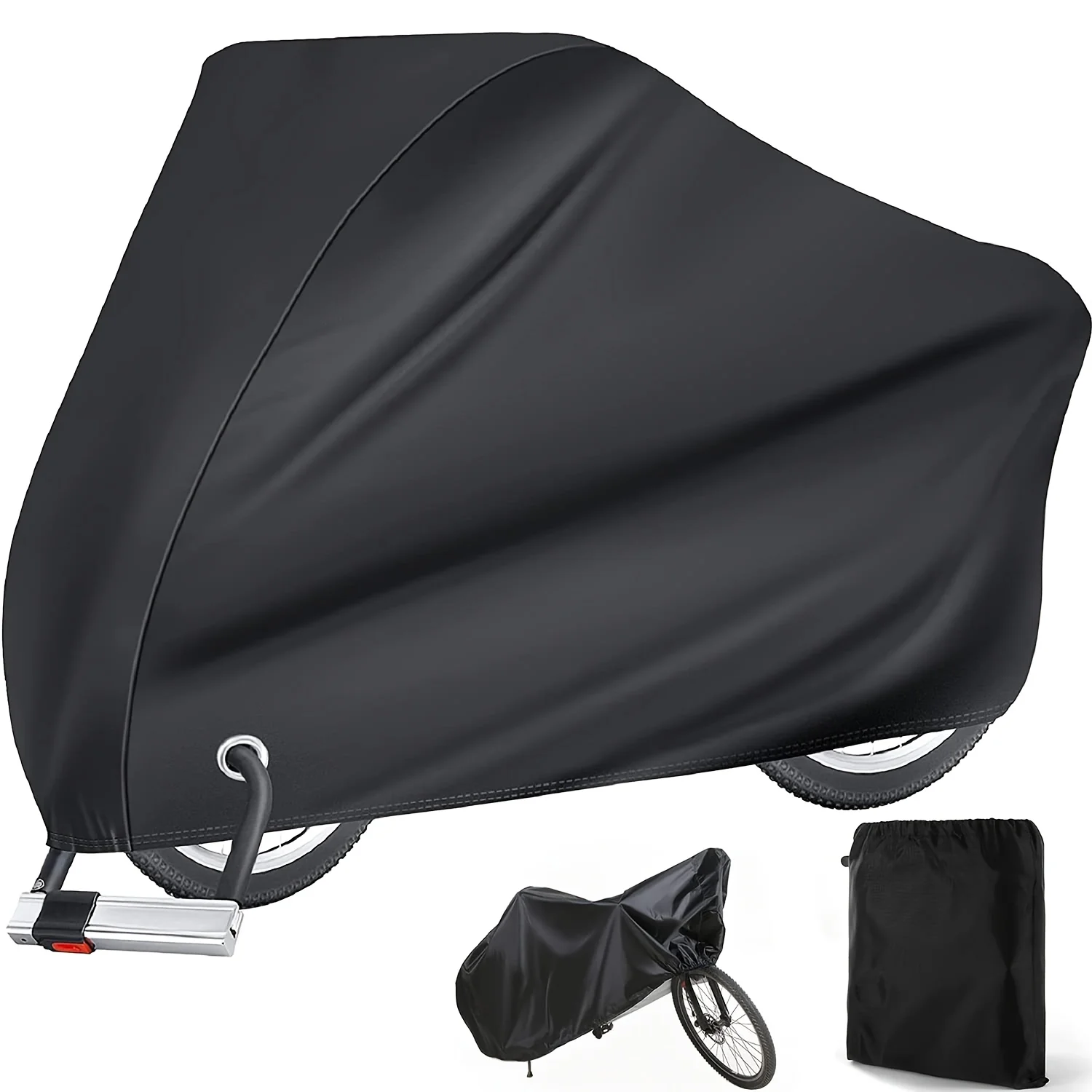 1pc 200*90*100cm (M) Bicycle Cover, Nylon Bicycle Cover Oxford Fabric, for 1/2 Bicycles, Bicycle Cover with Block Hole