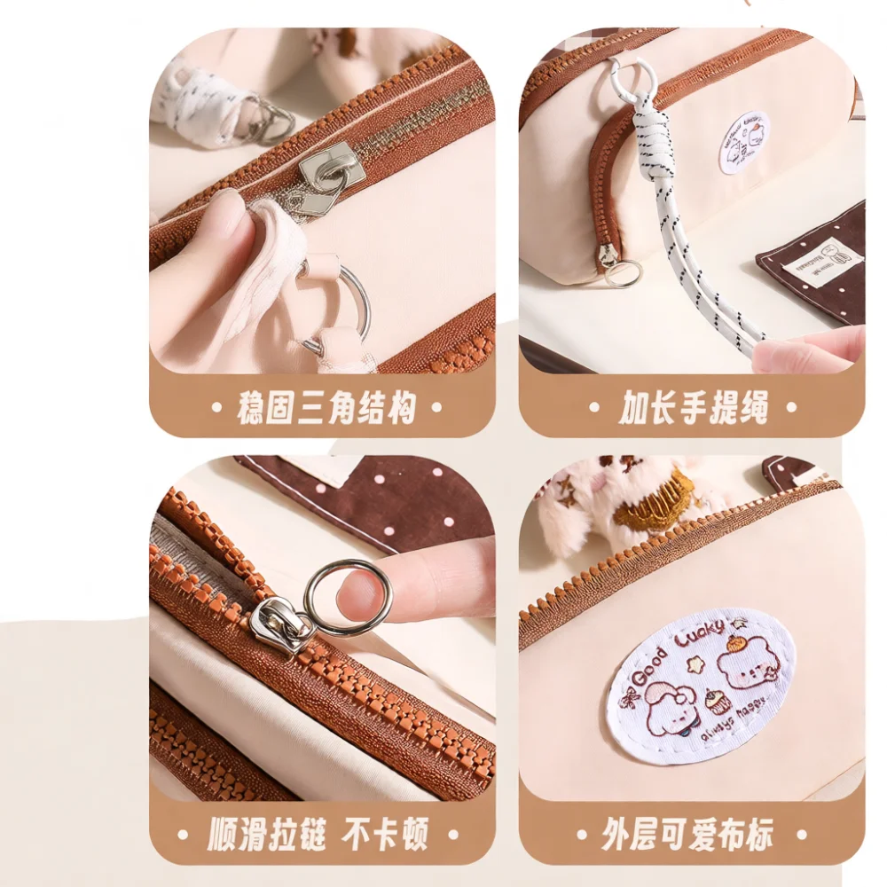 Foldable Stationery Case Large Capacity Pencil Pouch Minimalist Pen Organizer For Office School Students Desk Storage