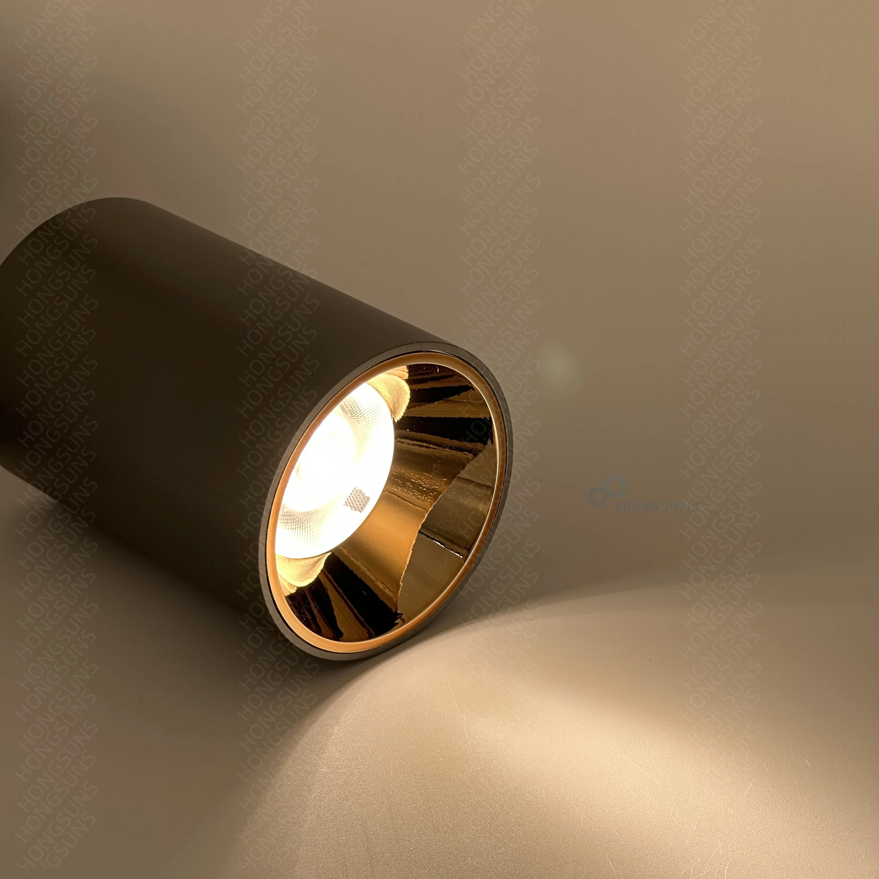 

Cylinder Grey LED Spotlight Downlight 5W7W9W12W15W18W20W Champagne gold Ceiling Lamp For Livingroom Kitchen Bedroom Foyer Office