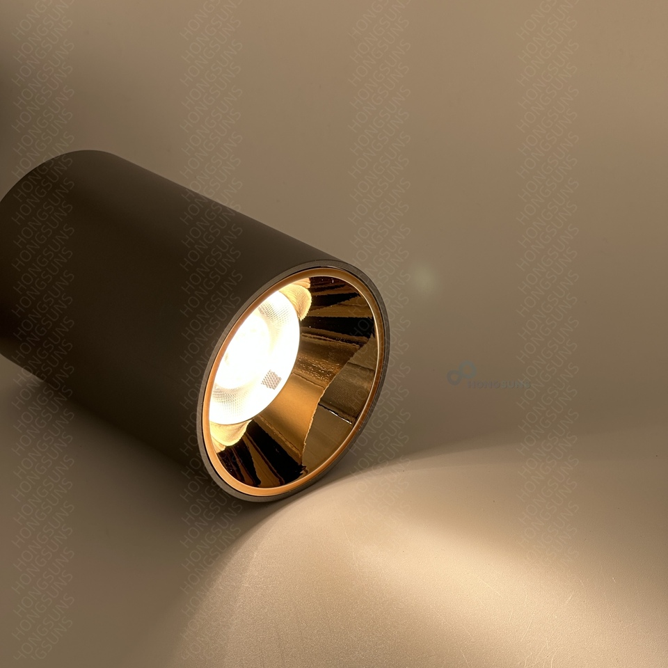  Cylinder Grey LED Spotlight Downlight 5W7W9W12W15W18W20W Champagne gold Ceiling Lamp For Livingroom Kitchen Bedroom Foyer Office 