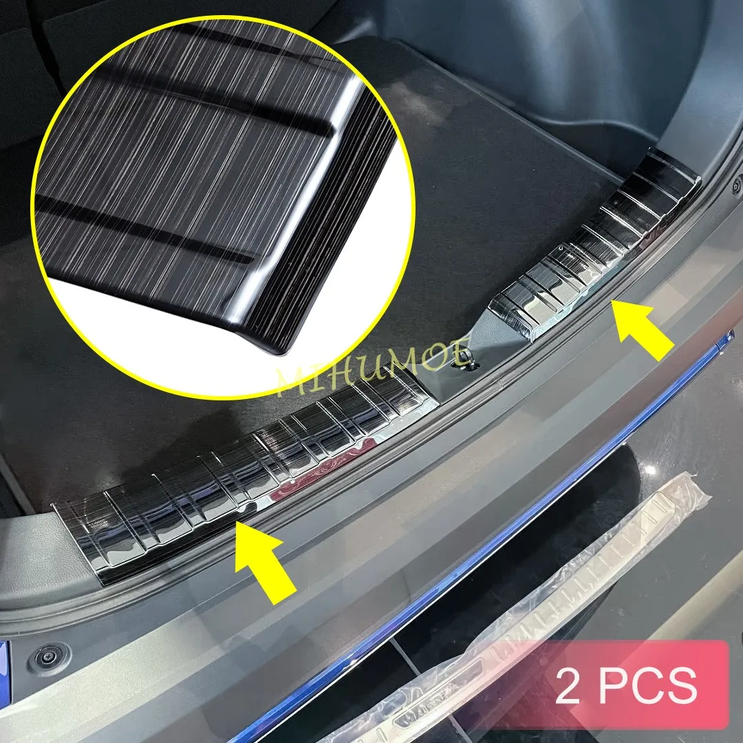 

Black Stainless Steel Rear Bumper Trunk Sill Scuff Kick Protector Guard For Toyota Corolla Cross 2022 2023 2024
