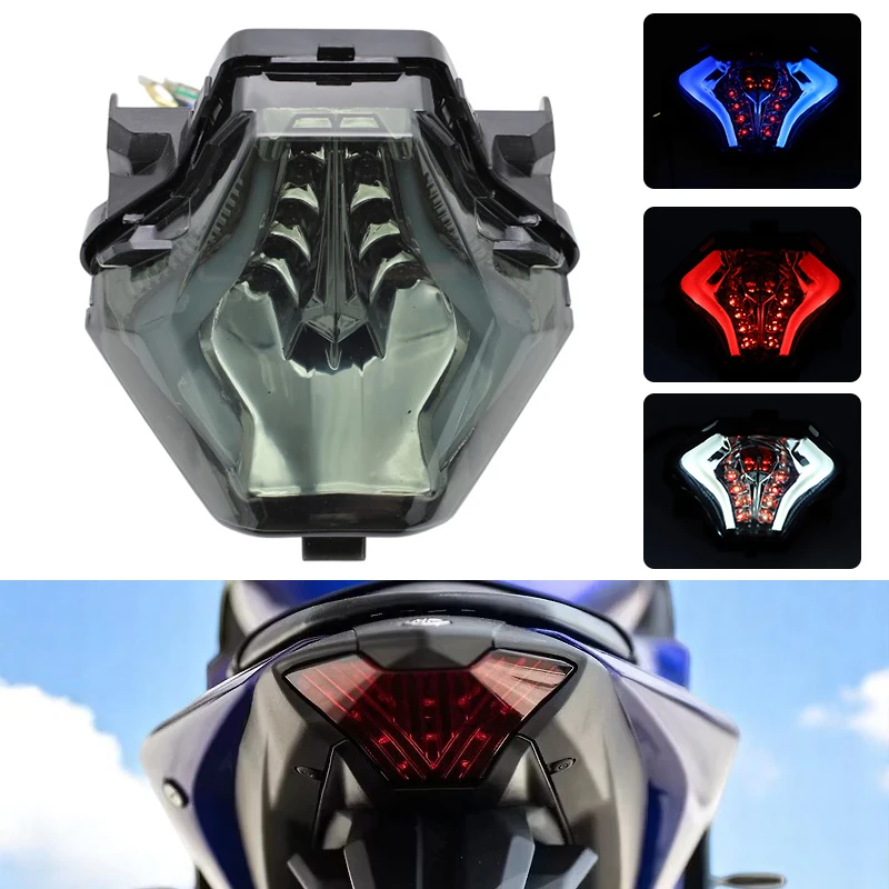 

For Yamaha MT03 MT25 MT07 YZF R3 R25 2013-2023 2021 2022 Motorcycle Rear Tail Light Brake Turn Signal Integrated LED Taillight