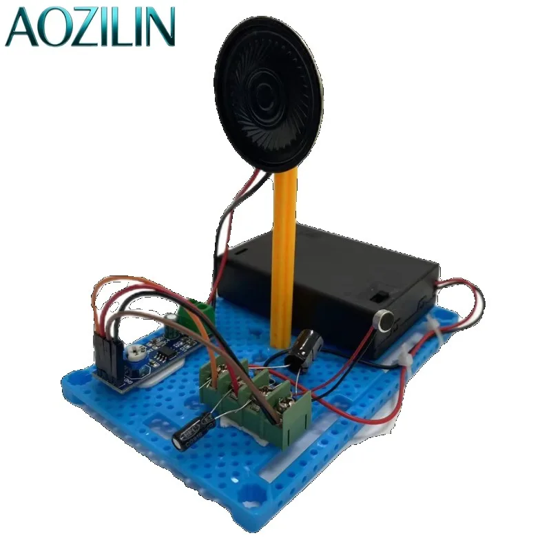 AOZILIN DIY Megaphone Assembly Model Kids Educational Handmade Voice Amplifier Science Experiment Kit