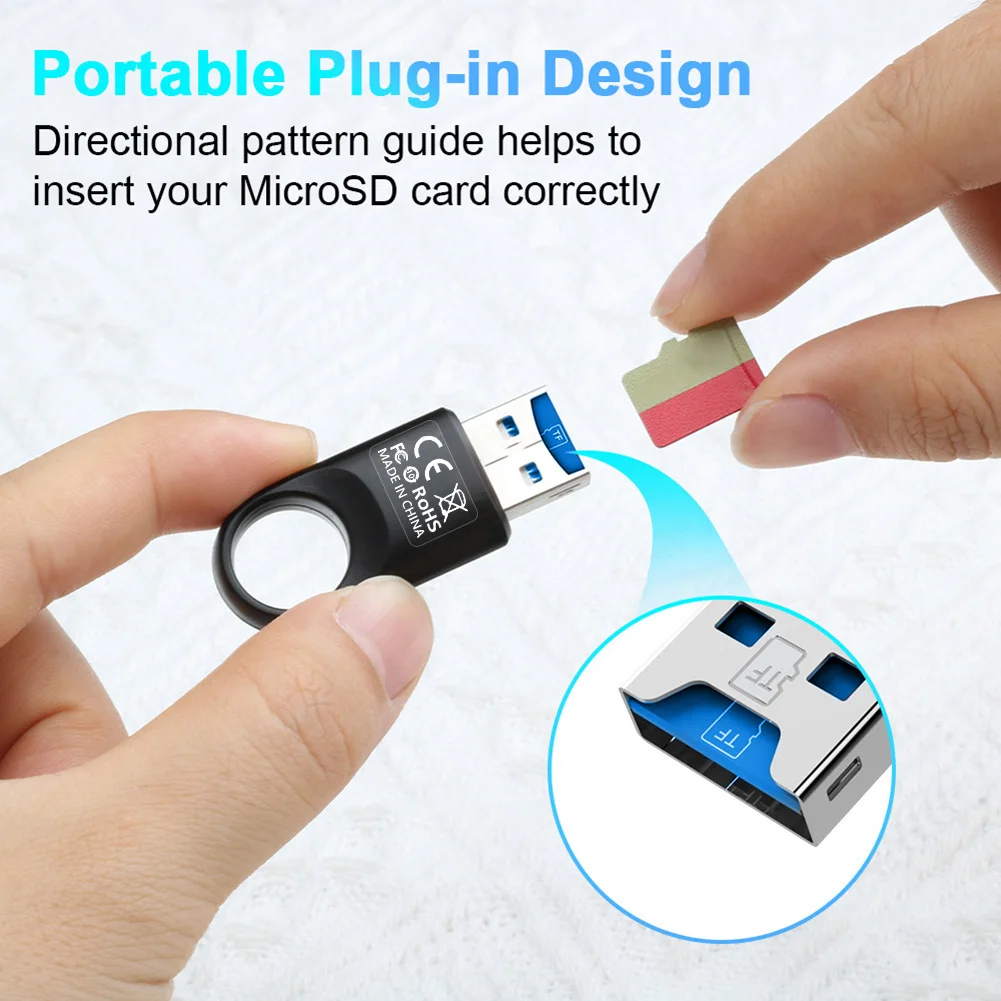 

USB 3.0-адаптер для чтения карт памяти, высокоскоростной, для ПК/ноутбука/смартфона/видеорегистратора