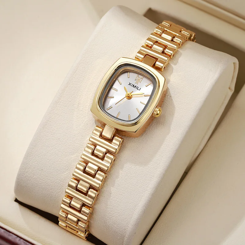 Women's Quartz Watch Small Square Wristwatch Fashion Casual Ladies Dress Watch for Daily Wear Female Watches Casual Girl Gifts