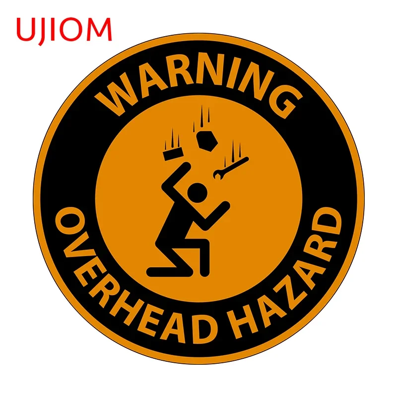 UJIOM 13cm X 13cm Warning Sign Personality Logo Wall Sticker Creativite Kids Room Decal Creativite Home Murals Wallpapers
