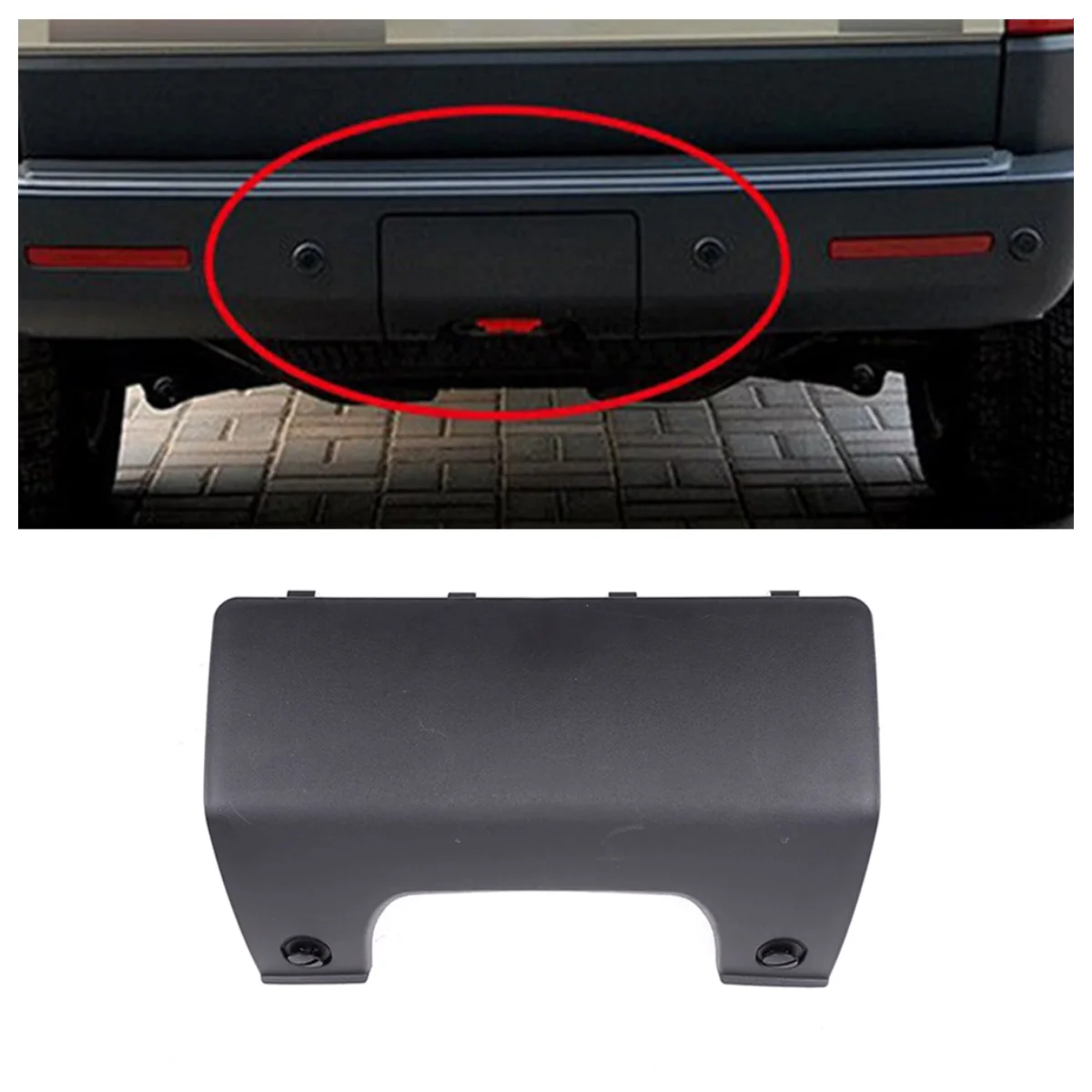 Rear Bar Trim Trailer Cover For Land Rover Discovery 3&4 Rear Bumper Towing Cover Trim Clips Exterior Accessories Dpo500011pcl