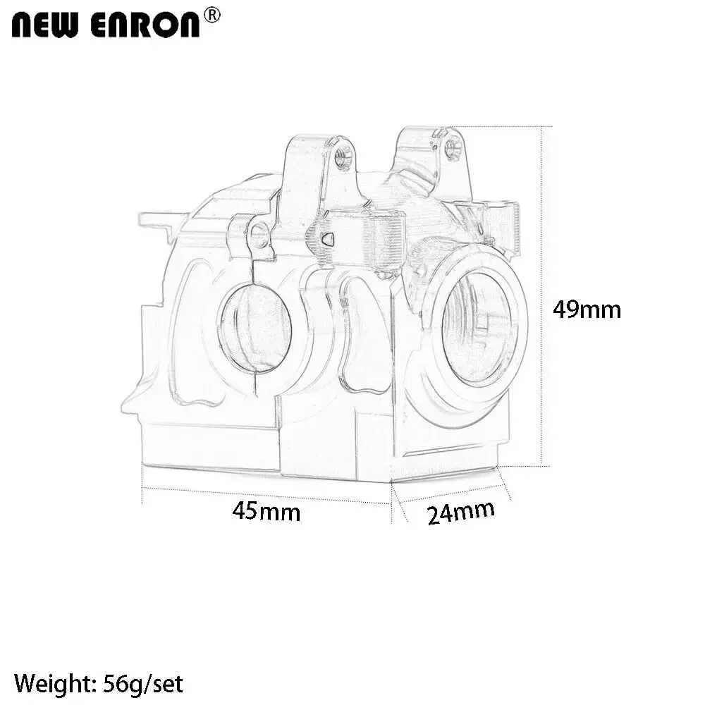 NEW ENRON Alloy Front \ Rear  Gearbox Case 6880 6881 For RC 1/10 TRAXXAS Ford Hoss Rustler Slash Stampede VXL XO-01