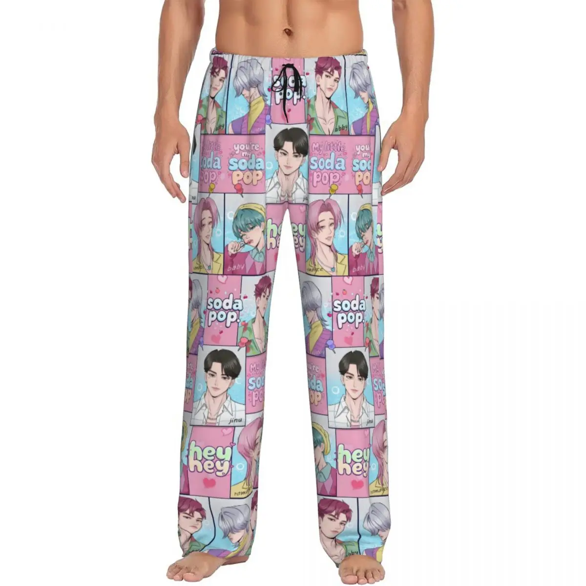 

Custom Kpop Hunter Demons Pajama Pants Sleepwear for Men Elastic Waistband Saja Boys Sleep Lounge Bottoms with Pockets