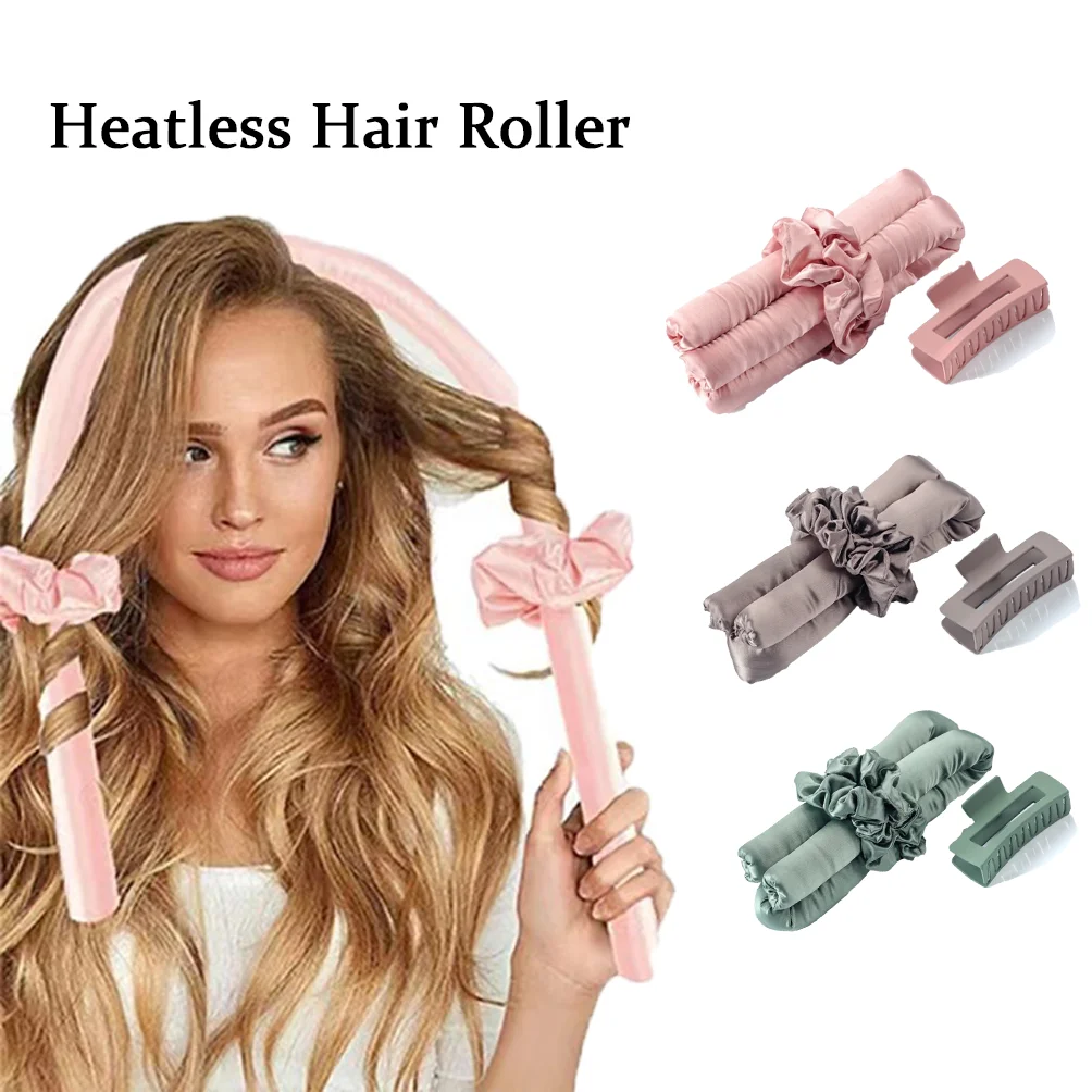 Lazy Heatless Curling Rod With Clip Eva Sponge Foam Sleeping Soft Wave Formers Curling Rod Headband Curls Beauty Hairstyle Tools